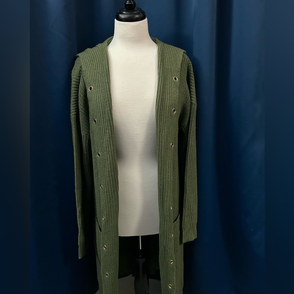 Sage Green Duster Sweater
